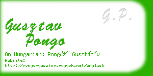 gusztav pongo business card